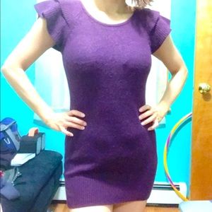Purple Velvet Short Dress (Size 2)